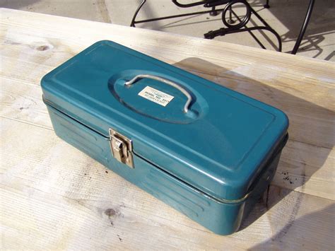 Vintage Union Utility Box/Tackle Box Tool Chest Blue Green 